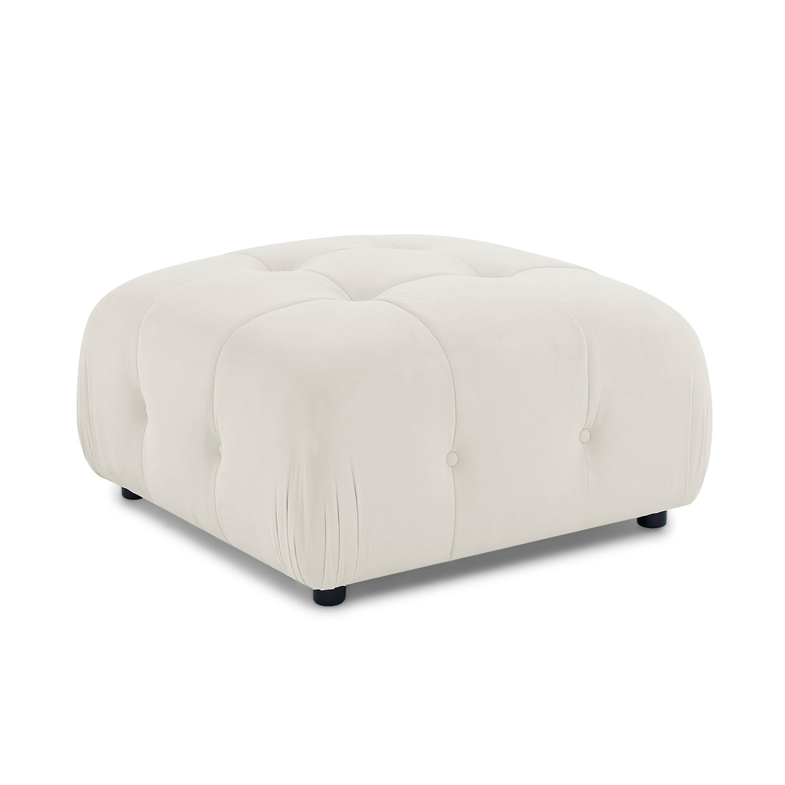 Ottoman For Modular Sofa Beige Foam