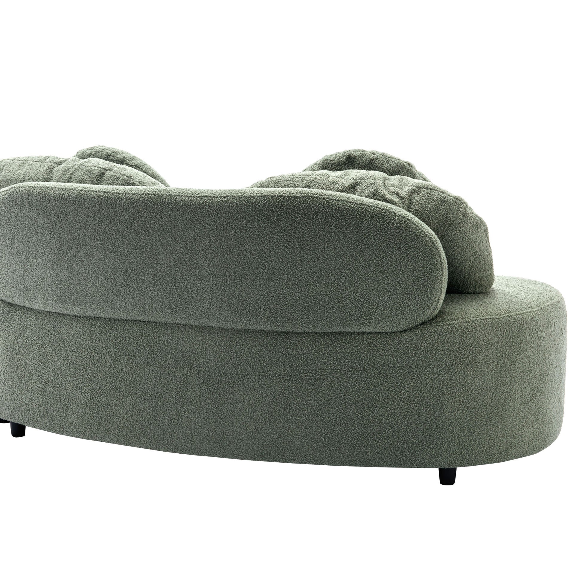 103.9" Modern Living Room Sofa Lamb Velvet Upholstered Couch Furniture For Home Or Office, Green Green Foam 2 Seat