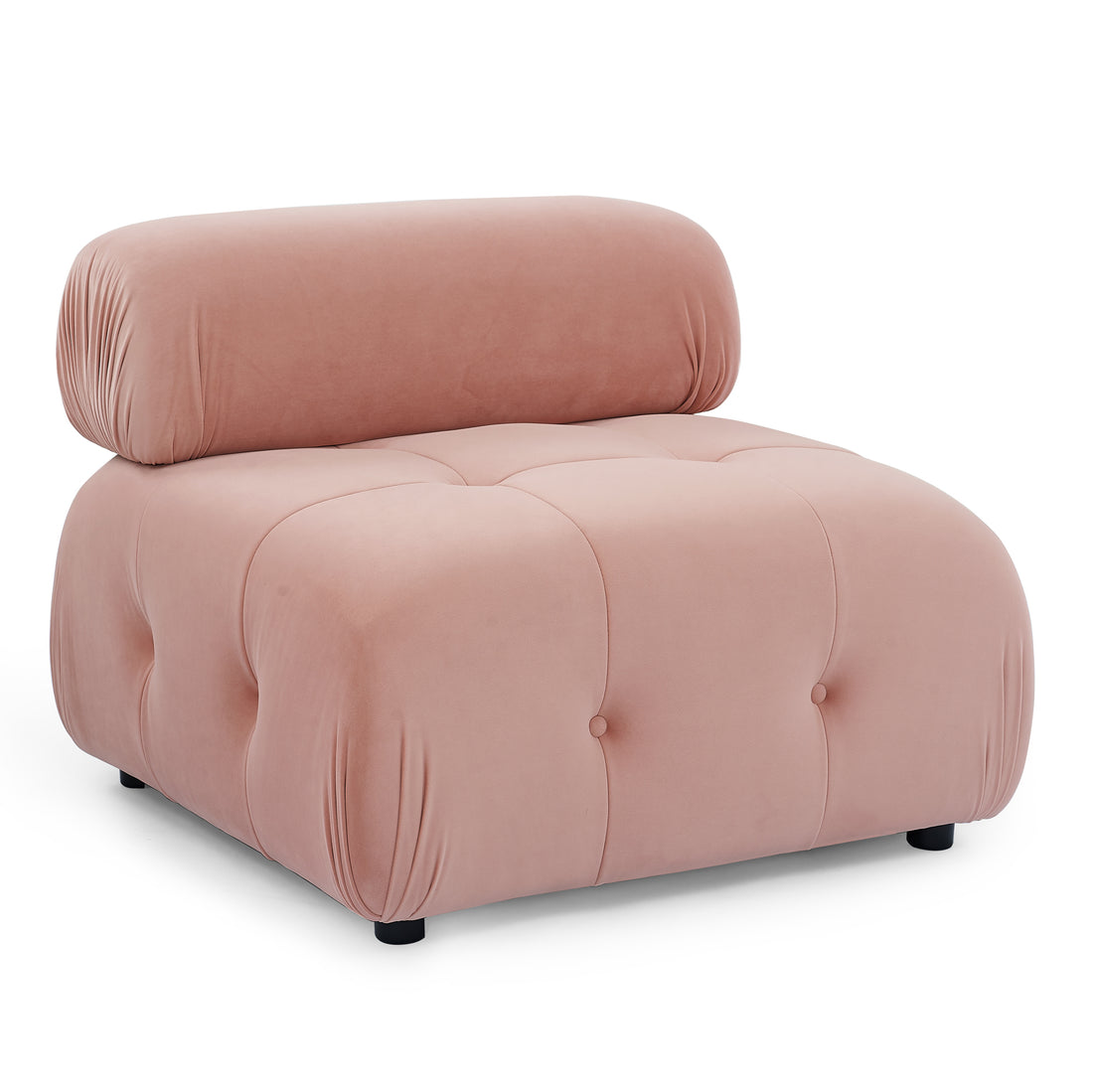 Single Chair For Modular Sofa Pink Foam