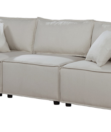 Annabel 104" Sofa In Beige Linen Beige Linen