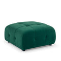 Modular Sectional Sofa, Button Tufted Designed And Diy Combination,L Shaped Couch With Reversible Ottoman, Green Velvet Dark Green Velvet Wood Soft Tight Back Eucalyptus Pillow Top Arms Foam Spring