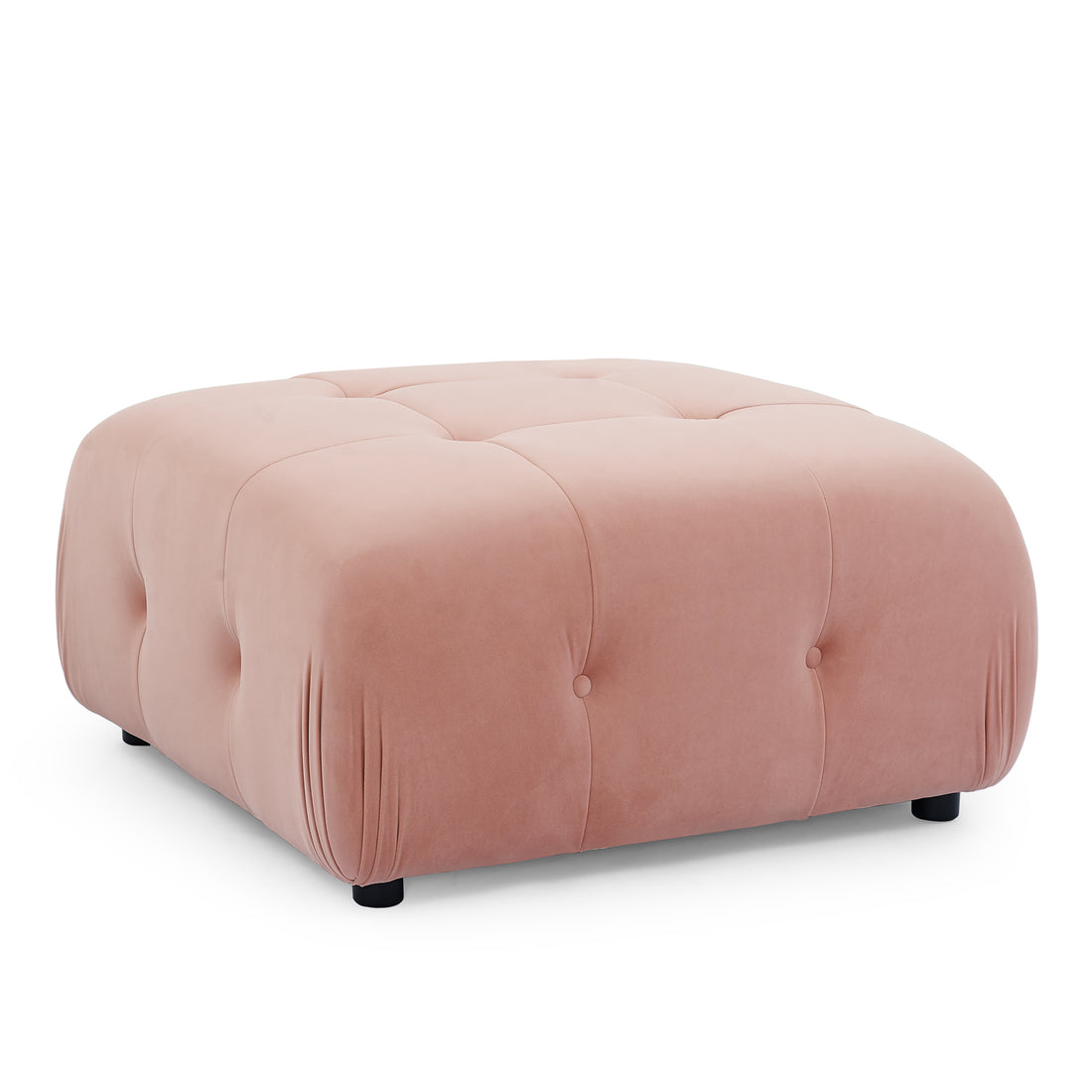 Ottoman For Modular Sofa Pink Foam