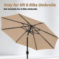 9' Patio Umbrella Replacement Canopy Outdoor Table Market Yard Umbrella Replacement Top Cover, Tan Tan Polyester