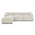 Modular Sectional Sofa, Button Tufted Designed And Diy Combination,L Shaped Couch With Reversible Ottoman, Beige Velvet Beige Velvet Wood Soft Tight Back Eucalyptus Pillow Top Arms Foam Spring