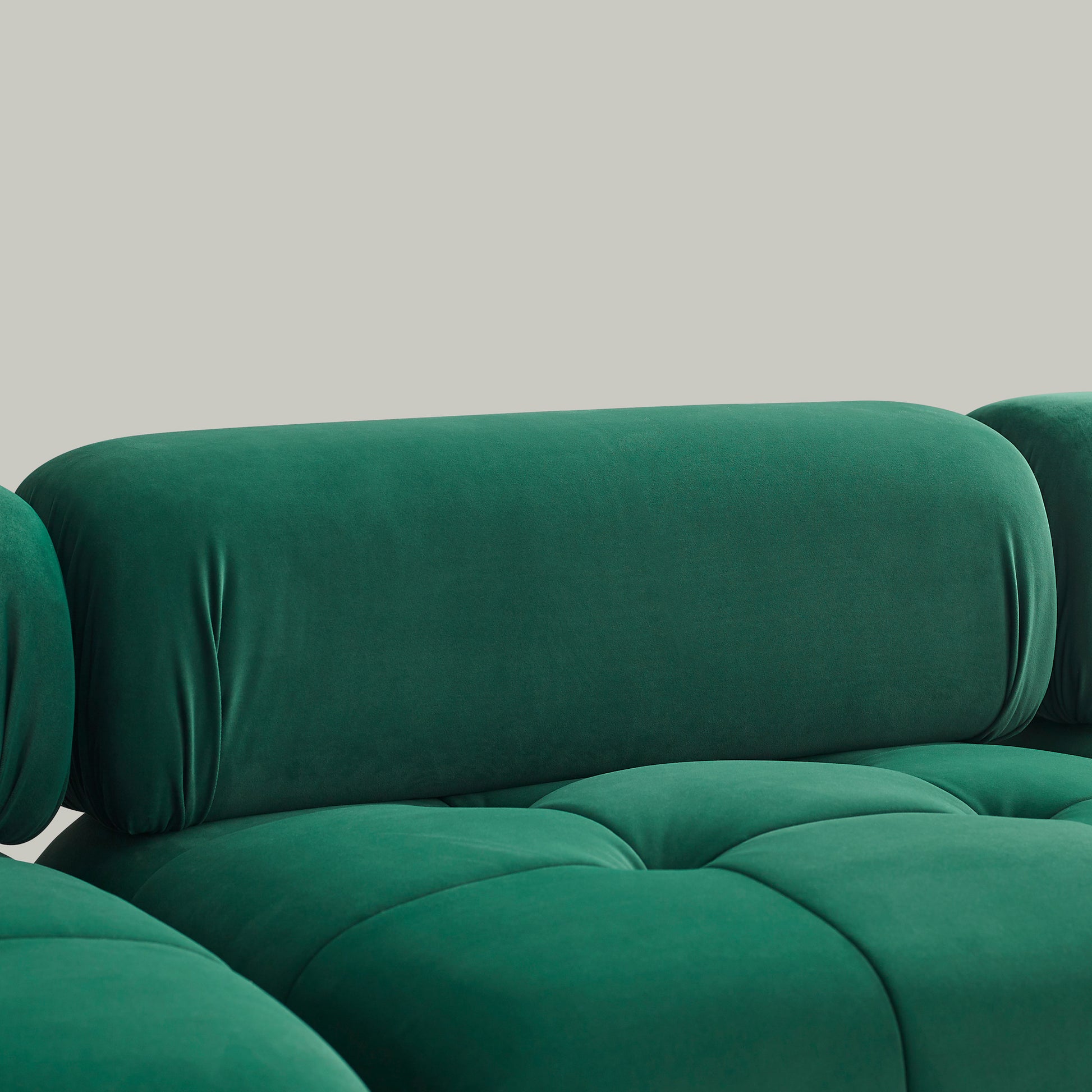 Modular Sectional Sofa, Button Tufted Designed And Diy Combination,L Shaped Couch With Reversible Ottoman, Green Velvet Dark Green Velvet Wood Soft Tight Back Eucalyptus Pillow Top Arms Foam Spring