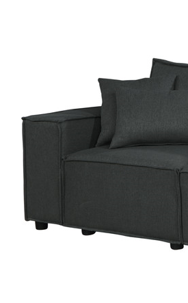 Annabel 104" Sofa In Dark Gray Linen Dark Gray Linen