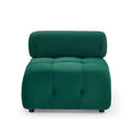 Modular Sectional Sofa, Button Tufted Designed And Diy Combination,L Shaped Couch With Reversible Ottoman, Green Velvet Dark Green Velvet Wood Soft Tight Back Eucalyptus Pillow Top Arms Foam Spring