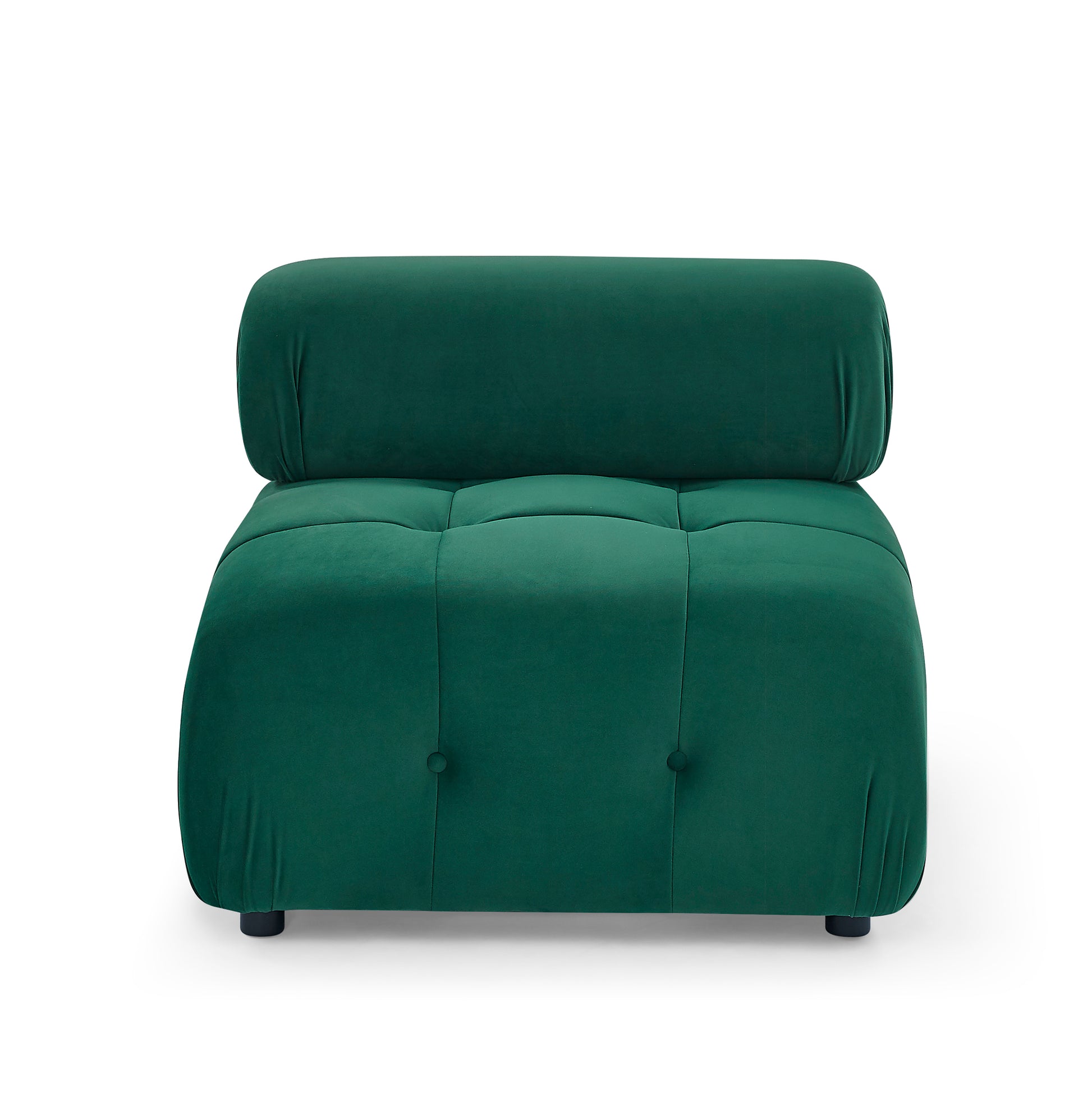 Modular Sectional Sofa, Button Tufted Designed And Diy Combination,L Shaped Couch With Reversible Ottoman, Green Velvet Dark Green Velvet Wood Soft Tight Back Eucalyptus Pillow Top Arms Foam Spring