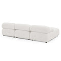 Modular Sectional Sofa, Button Tufted Designed And Diy Combination,L Shaped Couch With Reversible Ottoman, Ivory Teddy Fabric Ivory Polyester Wood Soft Tight Back Eucalyptus Pillow Top Arms Foam Spring