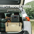 Khaki Color Ice Cooler Box 65Qt Camping Ice Chest Beer Box Outdoor Fishing Cooler Khaki Abs Plastic