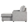 Upholstery Sleeper Sectional Sofa With Storage Space, Usb Port, 2 Cup Holders On Back Cushions Same Sku Wy000335Aae Gray Wood Square Arms Polyester 3 Seat