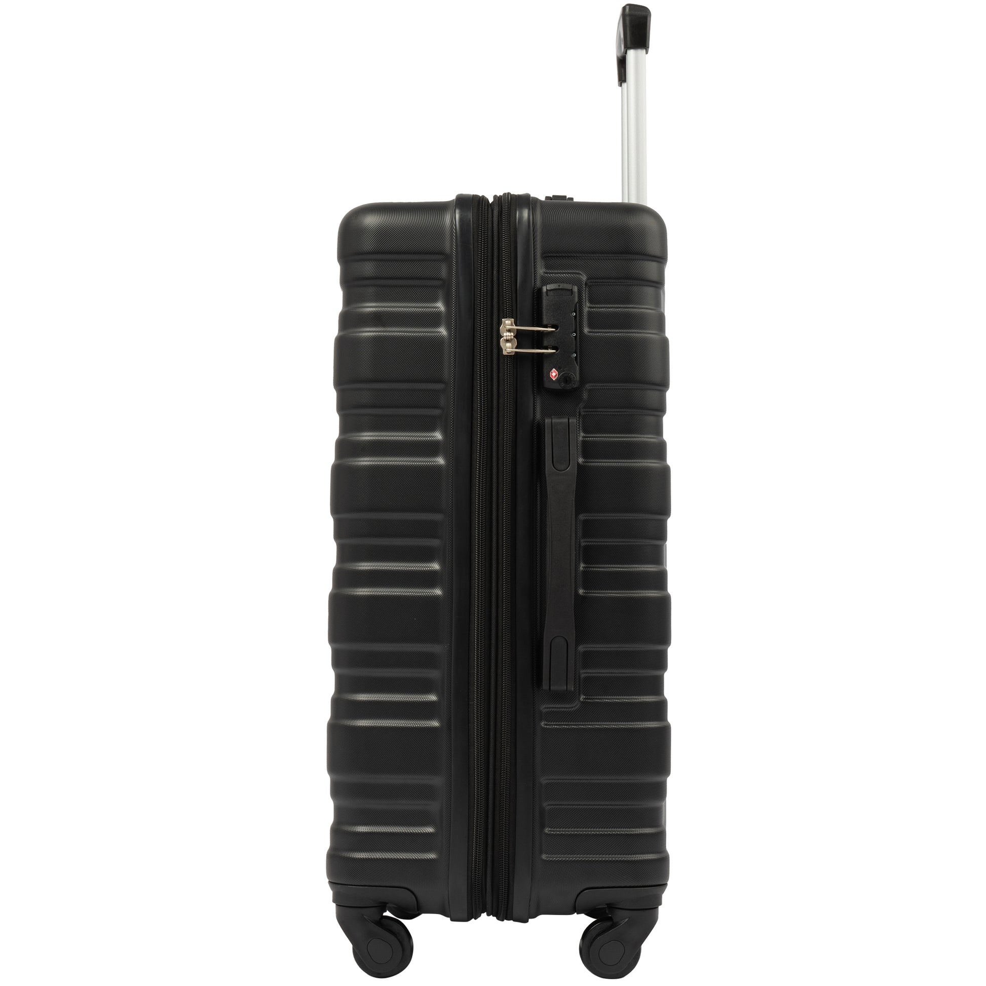 Luggage With Tsa Lock Spinner Wheels Hardside Expandable Luggage Travel Suitcase Check In Luggage Abs 28" Black Abs