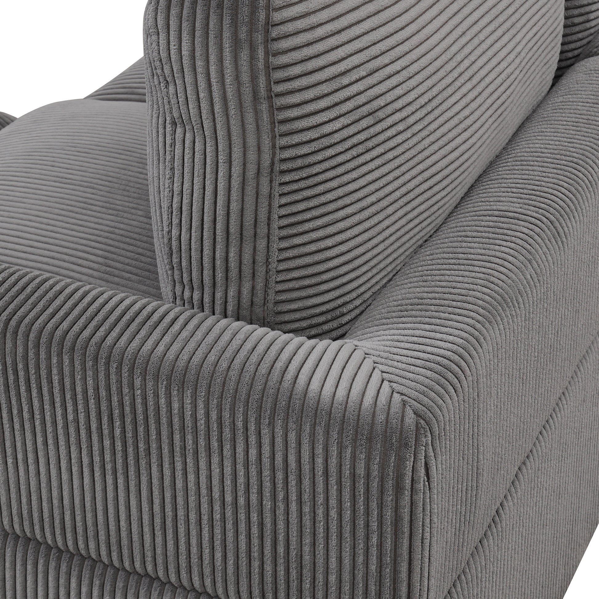 Modular Sectional Sofa With Ottoman L Shaped Corner Sectional For Living Room, Office, Spacious Space Same Sku: Wy000336Aae Gray Polyester Wood Primary Living Space Polyester 6 Seat
