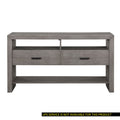 Modern Rustic Design 1Pc Server Of 2X Drawers 3X Shelves Gray Finish Wooden Dining Room Furniture Gray Dining Room Modern Open Storage Wood