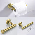 3 Piece Bathroom Hardware Set Brushed Gold Stainless Steel