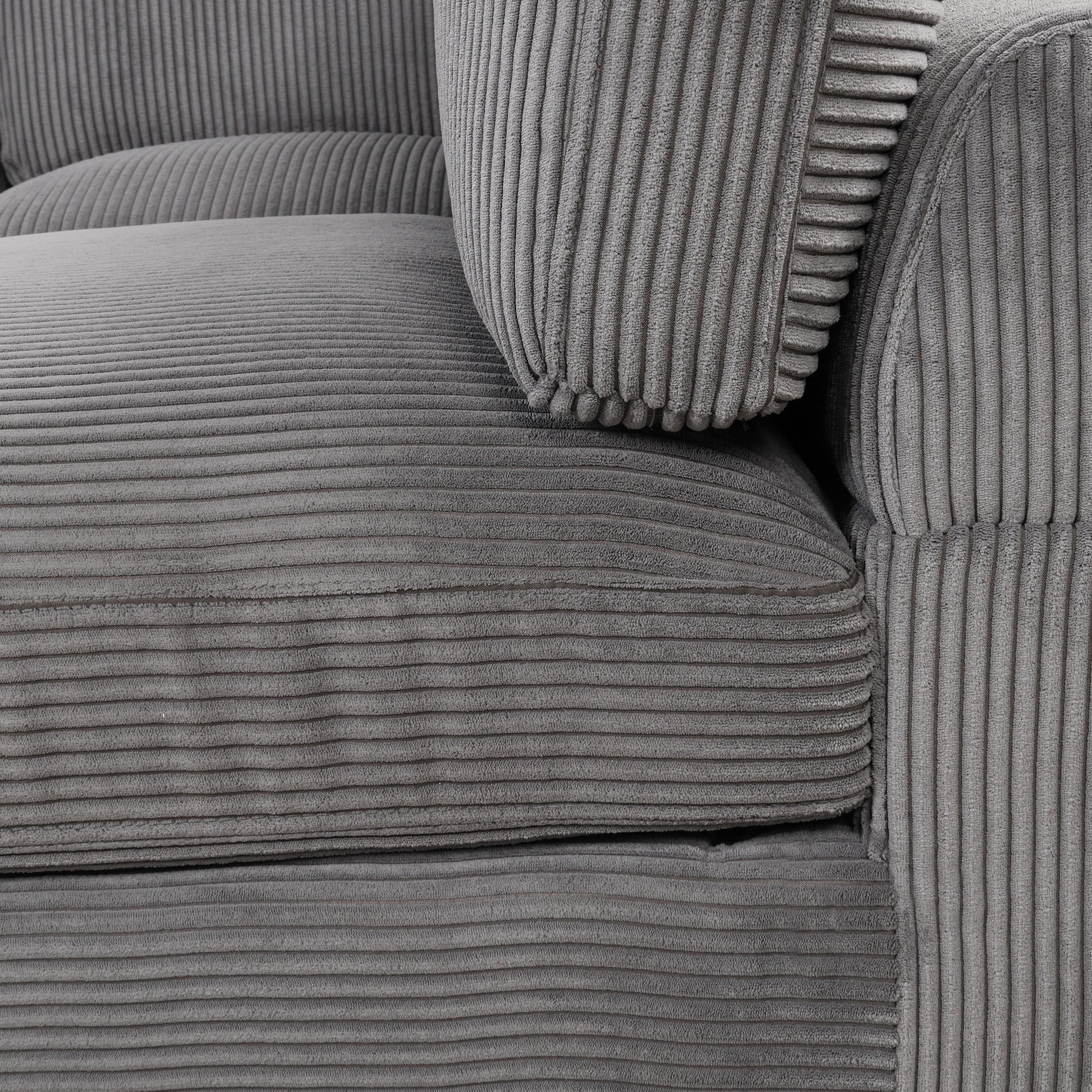 Modular Sectional Sofa With Ottoman L Shaped Corner Sectional For Living Room, Office, Spacious Space Same Sku: Wy000336Aae Gray Polyester Wood Primary Living Space Polyester 6 Seat