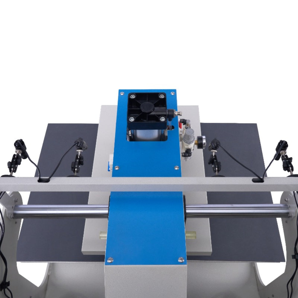 Laser Positioning System For 16" X 24" Pneumatic Heat Press Machine With Double Station Ch6040 Td2 Black Iron
