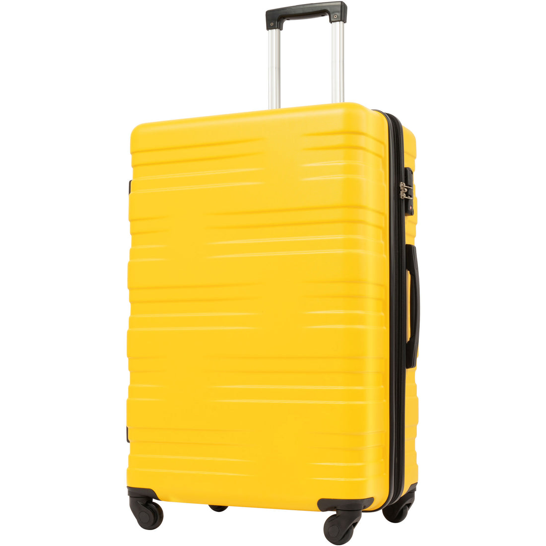 Luggage With Tsa Lock Spinner Wheels Hardside Expandable Luggage Travel Suitcase Check In Luggage Abs 24" Yellow Abs