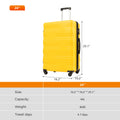 Luggage With Tsa Lock Spinner Wheels Hardside Expandable Luggage Travel Suitcase Check In Luggage Abs 24