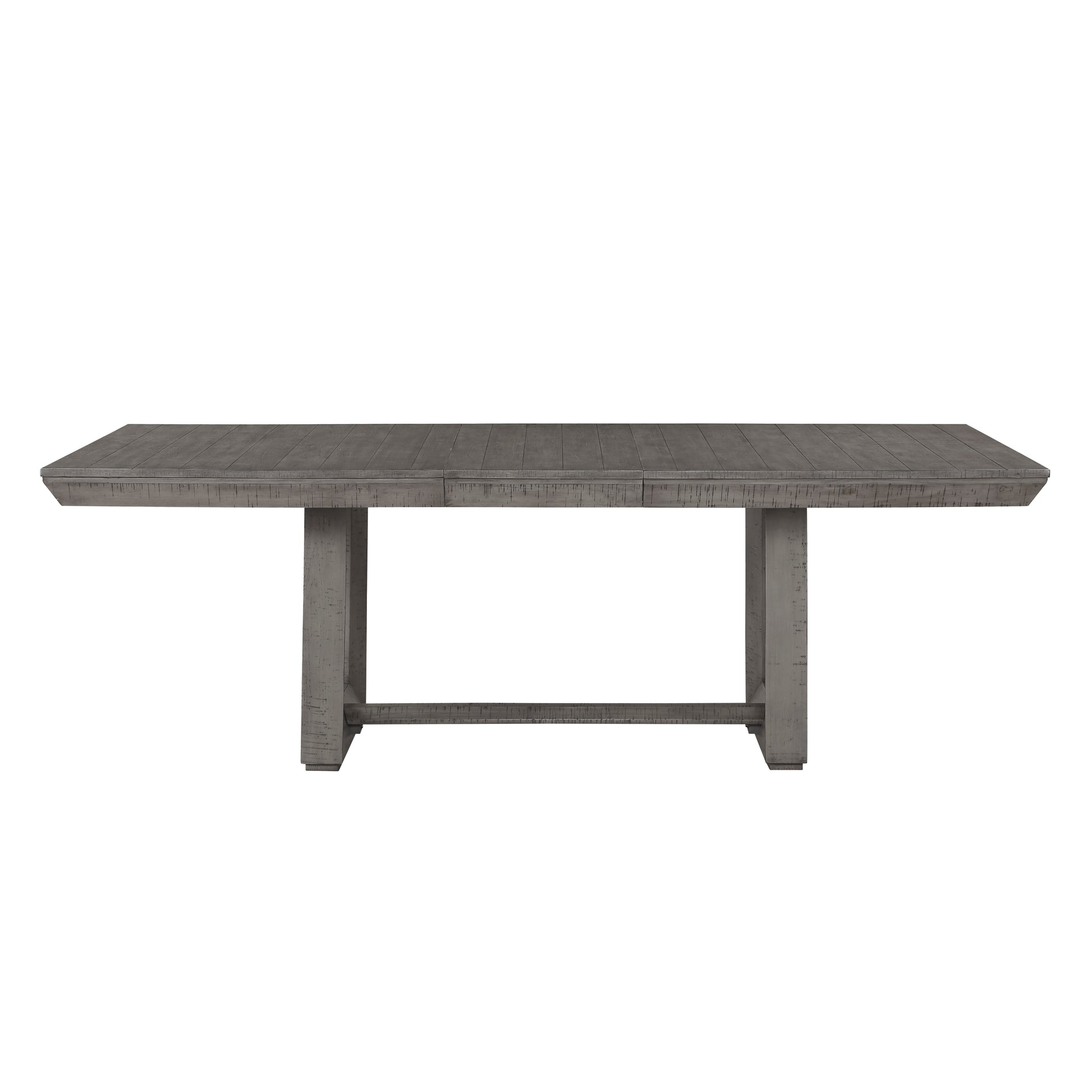 Rustic Design Dining Table 9Pc Set Gray Finish Table W Extension Leaf And 8X Fabric Upholstered Side Chairs Modern Dining Room Furniture Wood Wood Gray Seats 8 Wood Dining Room Extendable Modern Rectangular Dining Table With Chair Wood