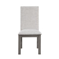 Rustic Design Dining Table 9Pc Set Gray Finish Table W Extension Leaf And 8X Fabric Upholstered Side Chairs Modern Dining Room Furniture Wood Wood Gray Seats 8 Wood Dining Room Extendable Modern Rectangular Dining Table With Chair Wood