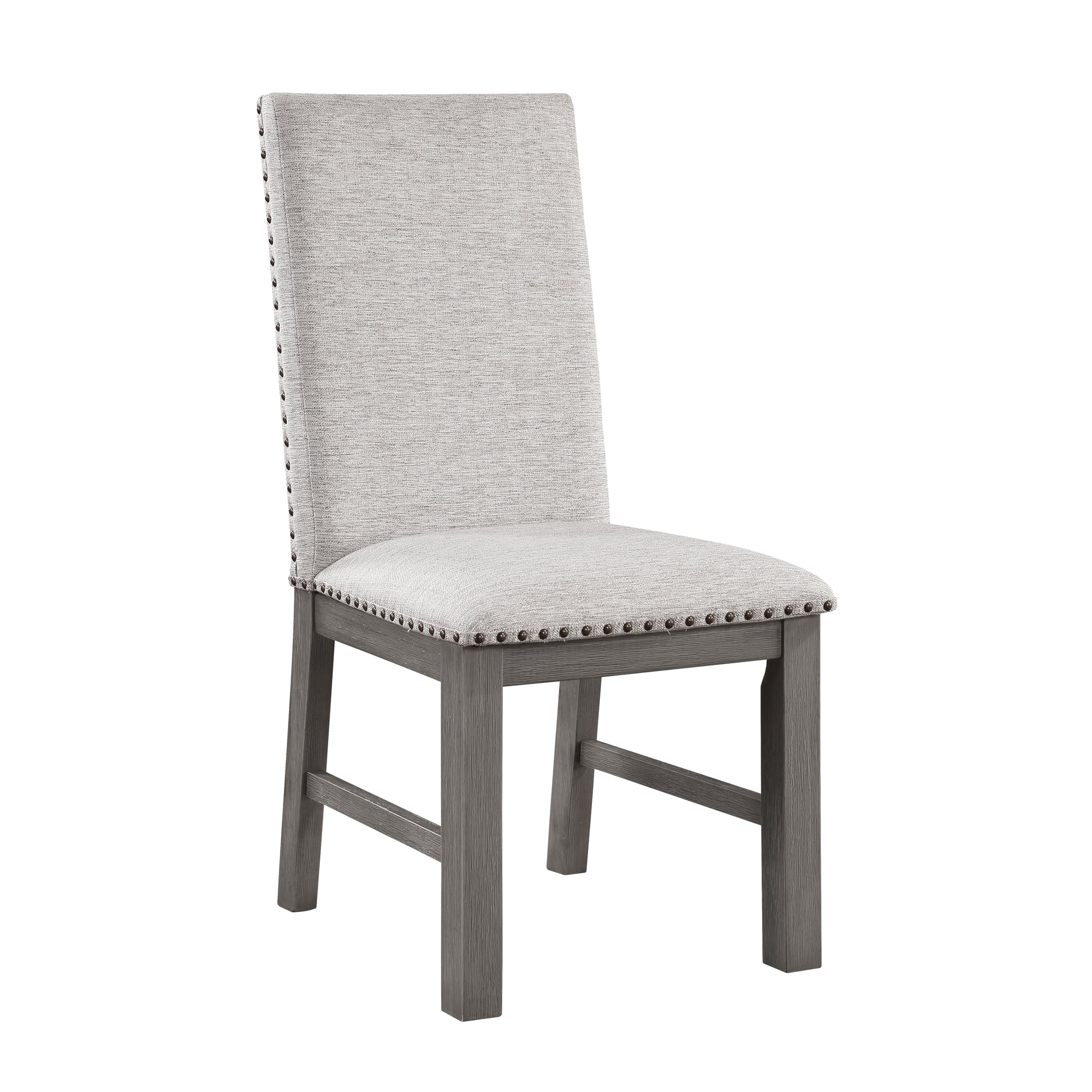 Rustic Design Dining Table 9Pc Set Gray Finish Table W Extension Leaf And 8X Fabric Upholstered Side Chairs Modern Dining Room Furniture Wood Wood Gray Seats 8 Wood Dining Room Extendable Modern Rectangular Dining Table With Chair Wood