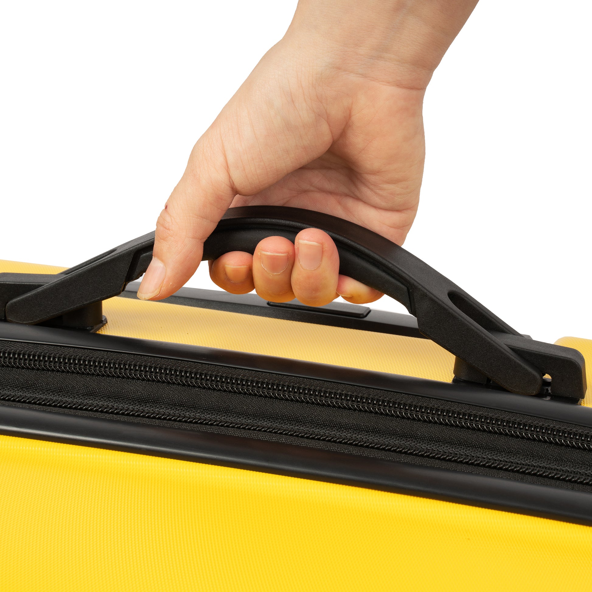 Luggage With Tsa Lock Spinner Wheels Hardside Expandable Luggage Travel Suitcase Check In Luggage Abs 24" Yellow Abs