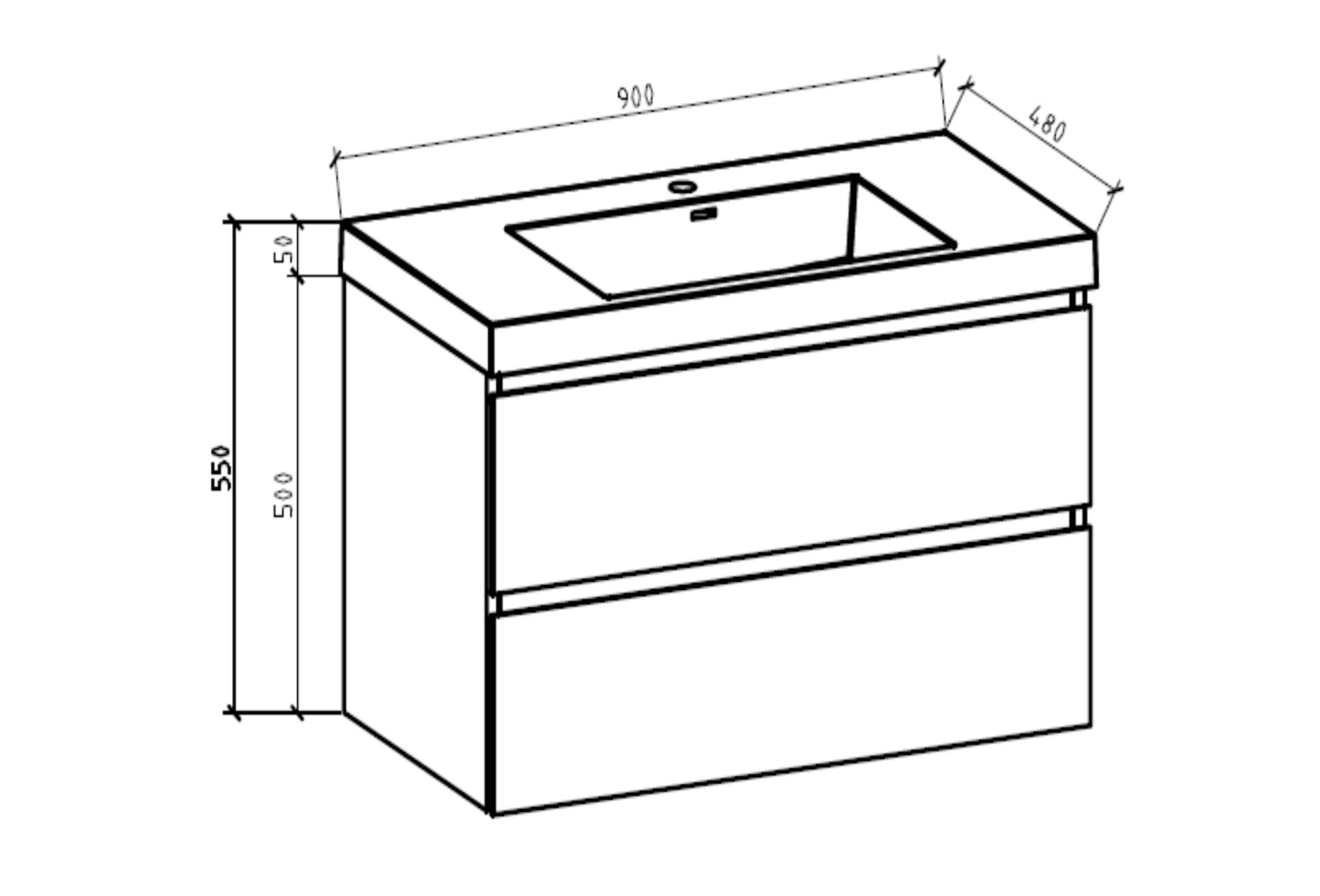 36'' Vanity Base Only, Wall Mounted Bathroom Vanity Only In Natural Wood, No Countertop Included Natural Wood Melamine