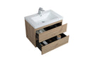 36'' Vanity Base Only, Wall Mounted Bathroom Vanity Only In Natural Wood, No Countertop Included Natural Wood Melamine