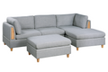 Modula Set 5Pc In Light Gray Light Gray Fabric