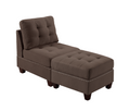 Modular Set 2Pc In Black Coffee Coffee Fabric