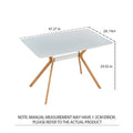 Modern Minimalist Styledining Table Mdf Anti Scratch Top Metal Shelf Metal Heat Transfer Legs Leveling Feet For Dining Room Kitchen Office Table X 1 White White Mdf Mdf