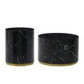 15.75Inch Round Sidetable For Living Room Fully Assembled Black Black Mdf