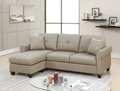 2 Pcs Sectional In Beige Beige Fabric