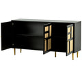 Tv Stand With Rattan Door For Televisions Up To 55