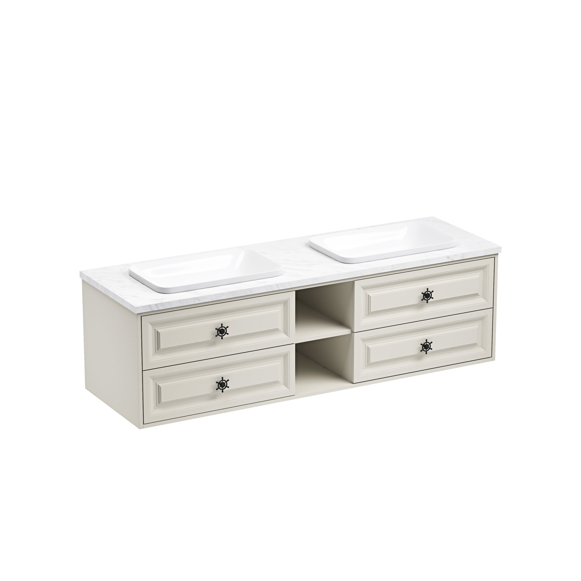 White Engineering Stone White Rectangular Double Sink Dressing Table Without Sinkmanufactured Stone Khaki Engineered Stone