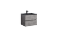 23.5'' Vanity Base Only, Wall Mounted Bathroom Vanity Base Only In Ash Gray, No Countertop Included Gray Melamine