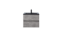 23.5'' Vanity Base Only, Wall Mounted Bathroom Vanity Base Only In Ash Gray, No Countertop Included Gray Melamine