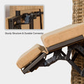 Indoor & Outdoor Recliner, All Weather Wicker Reclining Patio Chair, Khaki Cushion Khaki,1 Chair Khaki Rattan