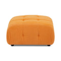 Modular Sectional Sofa, Button Tufted Designed And Diy Combination,L Shaped Couch With Reversible Ottoman, Orange Velvet Orange Velvet Wood Soft Tight Back Eucalyptus Pillow Top Arms Foam Spring