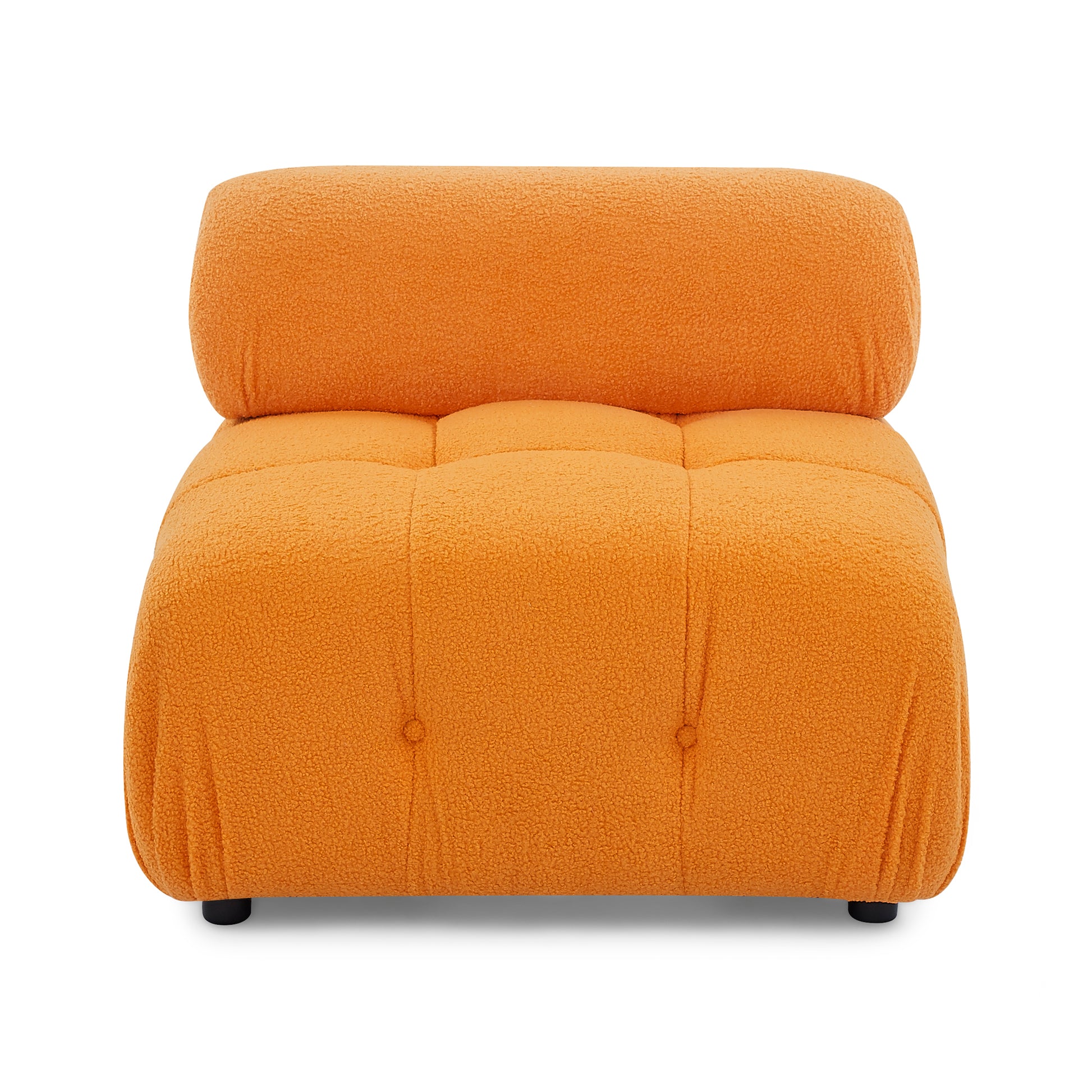 Modular Sectional Sofa, Button Tufted Designed And Diy Combination,L Shaped Couch With Reversible Ottoman, Orange Velvet Orange Velvet Wood Soft Tight Back Eucalyptus Pillow Top Arms Foam Spring