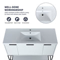 48 Inch Freestanding Bathroom Vanity With Resin Basin,48X18 1 White 2 1 Soft Close Doors Bathroom Freestanding Modern Plywood Plywood