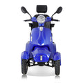 Fastest Mobility Scooter With Four Wheels For Adults & Seniors, Blue 800W Black Abs Pc