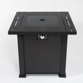 28Inch Square Fire Pit Table Brown Steel