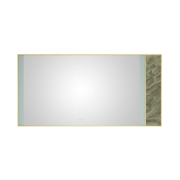 72X 36Inch Led Mirror Bathroom Vanity Mirror With Back Light, Wall Mount Anti Fog Memory Large Adjustable Vanity Mirrornatural Stone Decoration Decoration Follows Led Changes Gold Aluminium