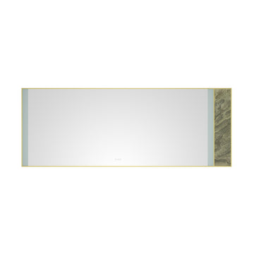 96X 36Inch Led Mirror Bathroom Vanity Mirror With Back Light, Wall Mount Anti Fog Memory Large Adjustable Vanity Mirrornatural Stone Decoration Decoration Follows Led Changes Gold Aluminium