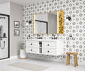 60*23*21In Wall Hung Doulble Sink Bath Vanity Cabinet Only In Bathroom Vanities Without Tops White Abs Steel Q235 Wood Pvc