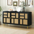 Tv Stand With Rattan Door For Televisions Up To 55