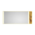 84X 36Inch Led Mirror Bathroom Vanity Mirror With Back Light, Wall Mount Anti Fog Memory Large Adjustable Vanity Mirrornatural Stone Decoration Decoration Follows Led Changes Gold Aluminium