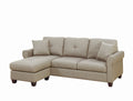 2 Pcs Sectional In Beige Beige Fabric